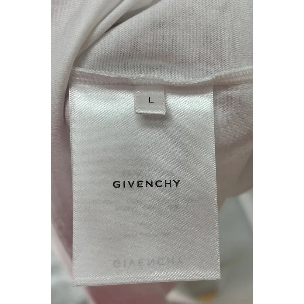 Givenchy Mens White Cotton Short Sleeve T-Shirt Mesh Underarm Detail Size Large - Picture 10 of 16